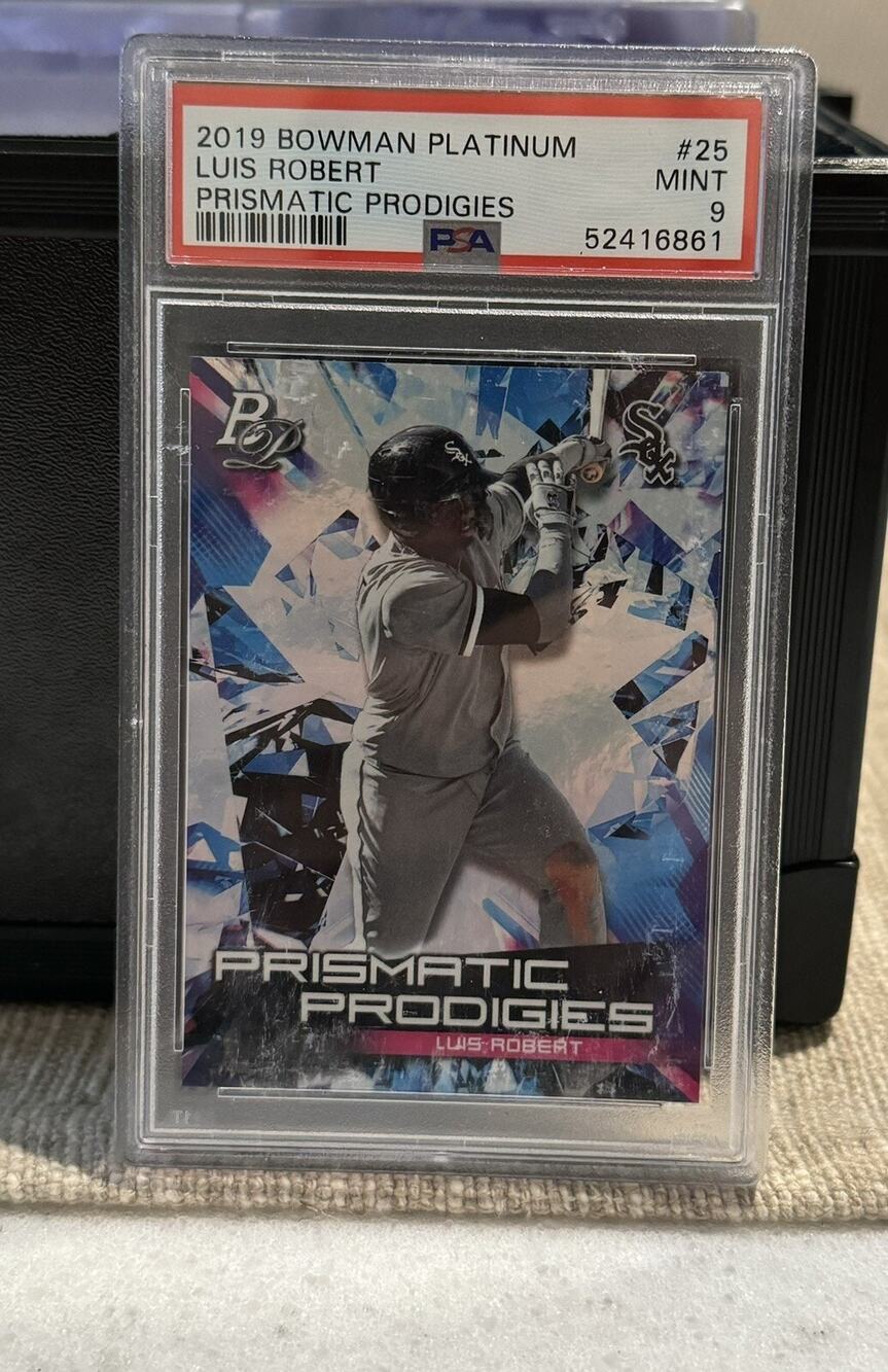 Luis Robert 2019 Bowman Platinum Prismatic Prodigies #25 Chicago White Sox PSA 9
